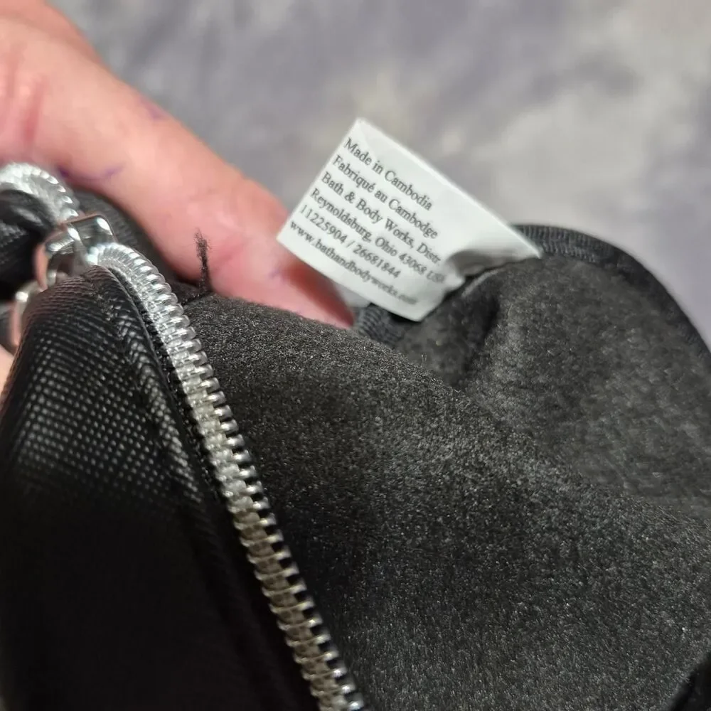 Bath-body-works Women's Black and Silver skull Bag